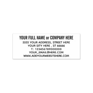 Custom Name Address Website Phone Email Your Stamp