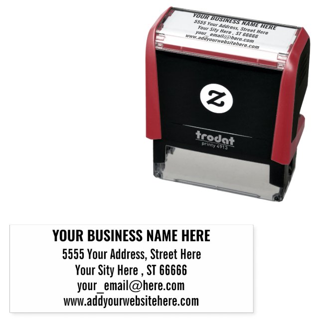 Custom Name Address Wibsite E-mail Stamp Example (In Situ)