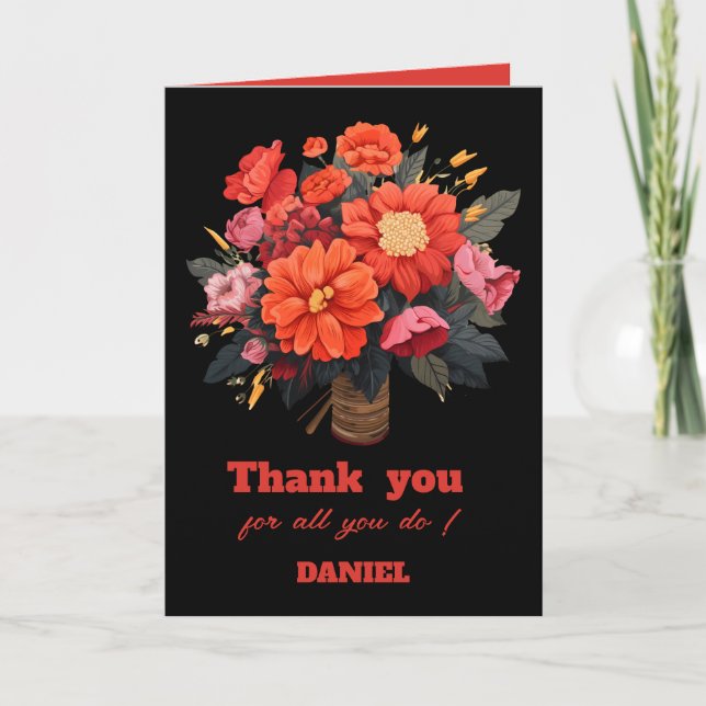 Custom Name Administrative Professional's Day 2025 Thank You Card (Front)