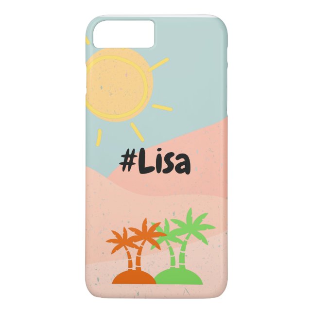 Custom name Adorable summer pattern sunshine blue Case-Mate iPhone Case (Back)