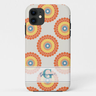 Custom Name Aegean Summer Radiant Dot Mandala iPhone 11 Case