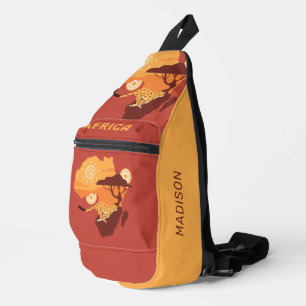 Custom Name Africa Sling Bag