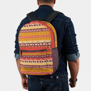 Custom Name African Pattern Printed Backpack