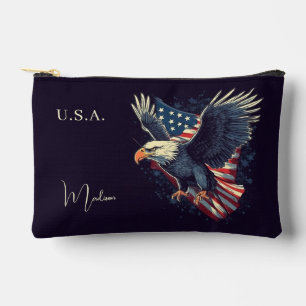 Custom Name American Eagle Accessory Pouch
