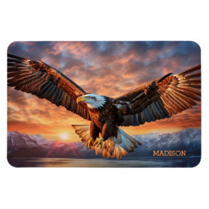 Custom Name American Eagle Magnet