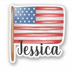 CUSTOM NAME AMERICAN FLAG