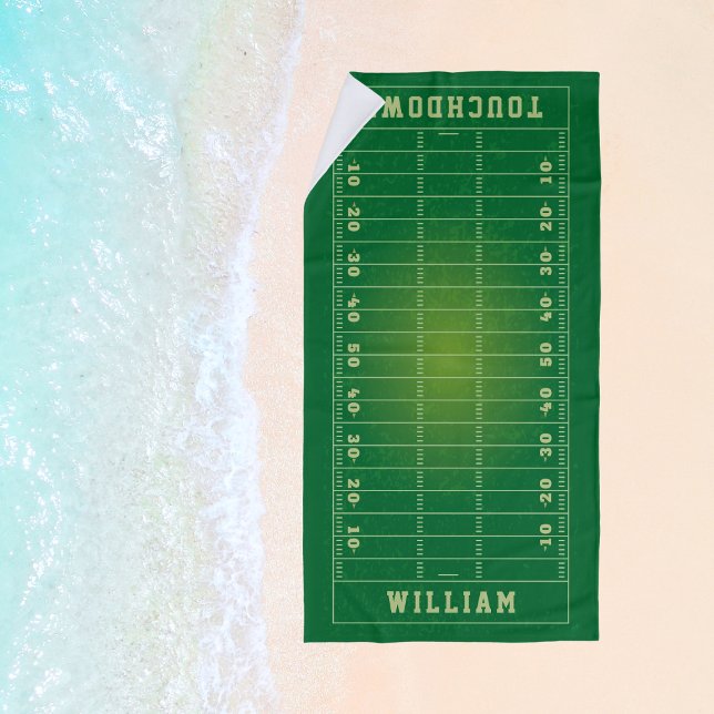 Custom Name American Football Field Beach Towel (Custom Name American Football Field Beach Towel
)