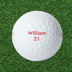 Custom Name and Age Birthday Golf Balls