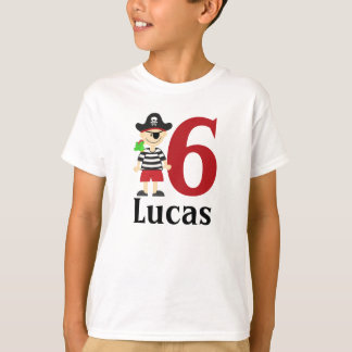 Custom name and age Pirate Birthday T-Shirt