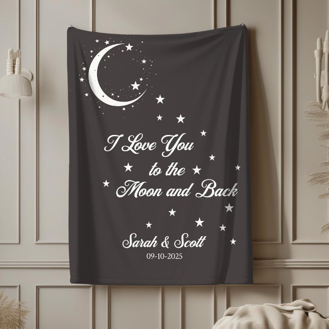 Custom name and date wedding gift blanket,  sherpa blanket (Creator Uploaded)