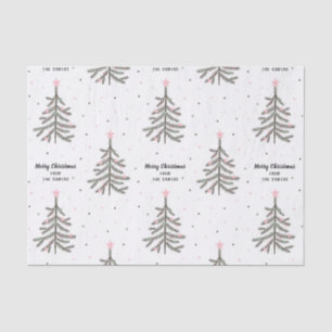 Custom Name and Greeting Christmas Tissue Paper