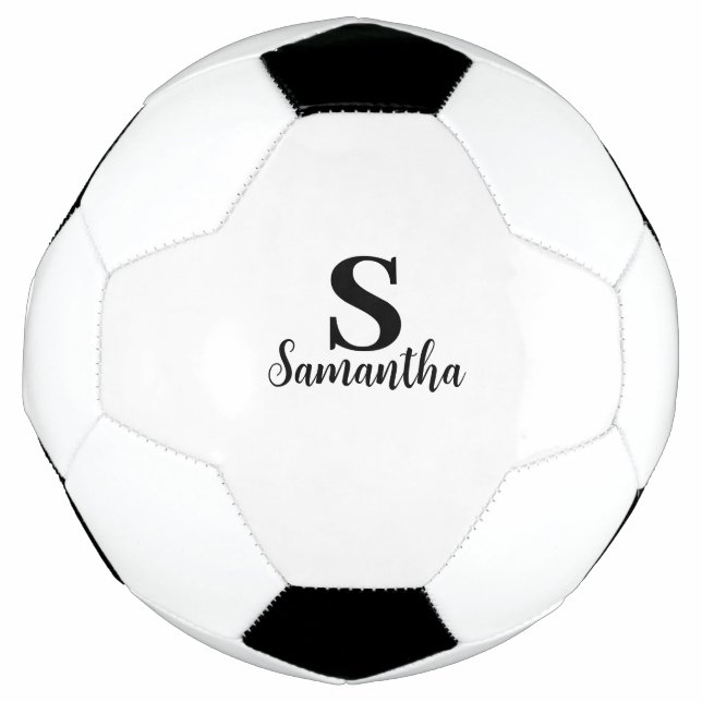 Custom Name and Initials Personalised Monogram Football (Front)