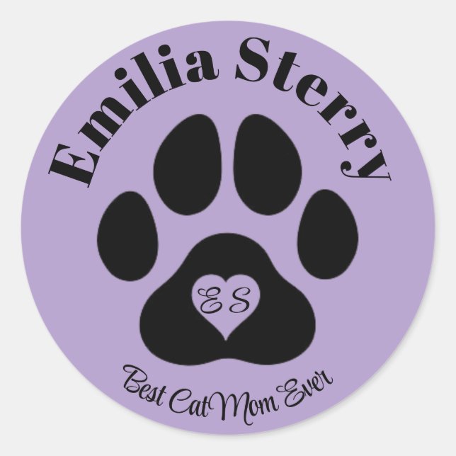 Custom Name And Initials Stickers For Pet Lovers (Front)
