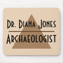 Custom Name and Job Minimalist Brown Pyramid