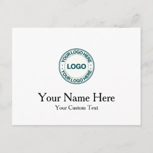 Custom Name and Logo Holiday Postcard