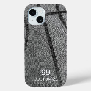 Custom Name And Number  Basketball iPhone 15 Case