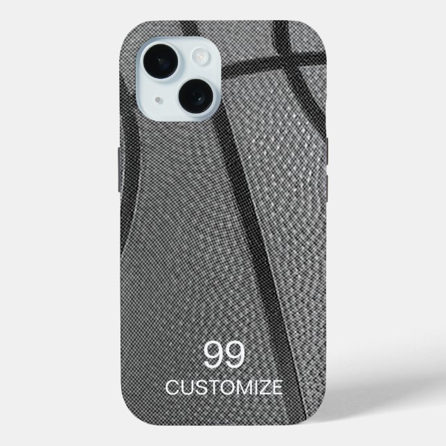 Custom Name And Number  Basketball Case-Mate iPhone Case (Back)