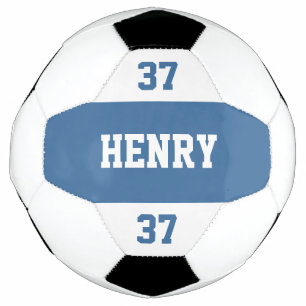 Custom Name and Number Cool Blue Personalised Football