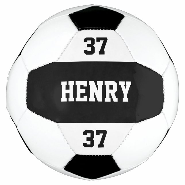 Custom Name and Number Cool Modern Personalised Football (Front)