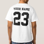 Custom Name and Number Jersey Sports T-Shirt<br><div class="desc">Custom Name and Number Jersey Sports T-Shirt</div>