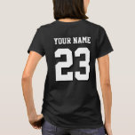Custom Name and Number Jersey Sports T-Shirt<br><div class="desc">Custom Name and Number Jersey Sports T-Shirt</div>