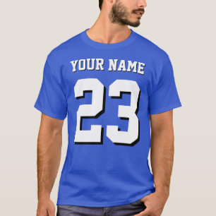 Custom Name and Number Jersey Sports T-Shirt