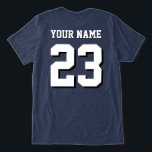 Custom Name and Number Jersey Sports Tri-Blend Shirt<br><div class="desc">Custom Name and Number Jersey Sports T-Shirt</div>