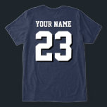 Custom Name and Number Jersey Sports Tri-Blend Shirt<br><div class="desc">Custom Name and Number Jersey Sports T-Shirt</div>