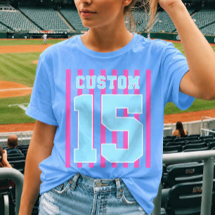 Custom Name and Number Sports T-Shirt