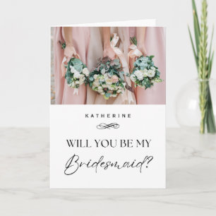 Custom name and photo Bridesmaid Proposal Card
