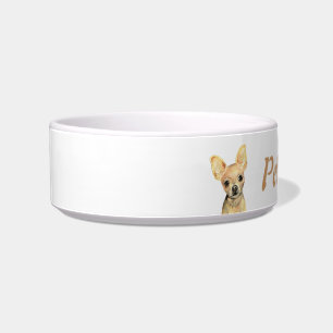 Custom Name and Photo Chihuahua, Pet, Dog Bowl