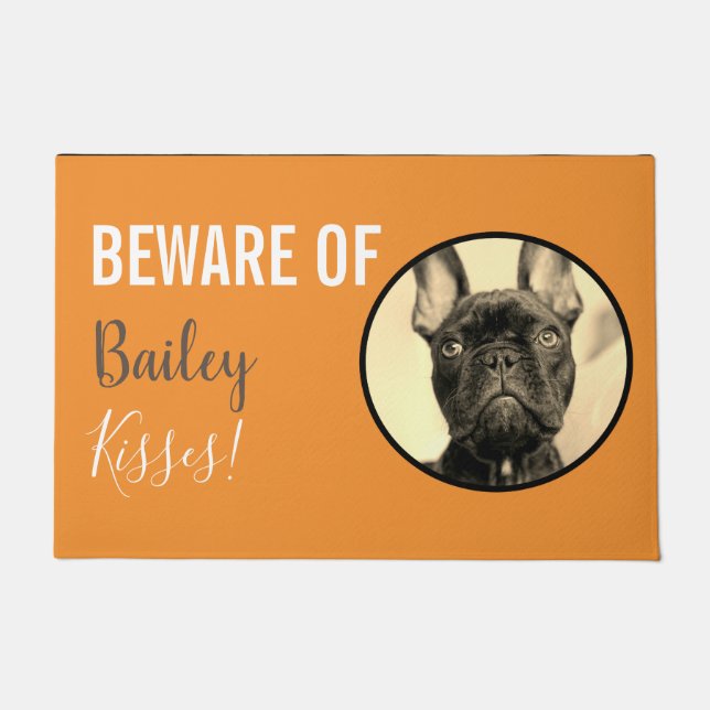 Custom Name and Photo Dog Doormat (Front)