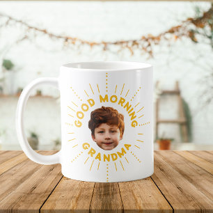 Custom Name and Photo – Retro Style, Full of Smile Coffee Mug