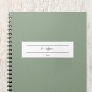 Custom Name and School Subject Hardcover Notebook