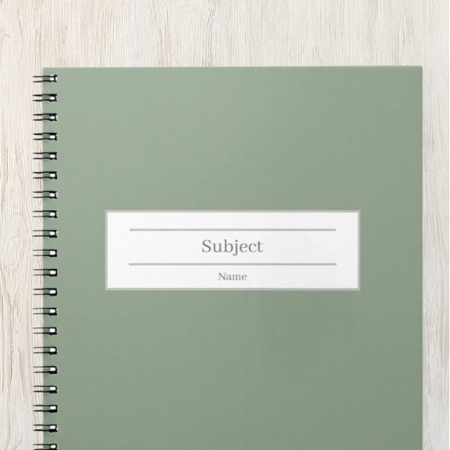 Custom Name and School Subject Hardcover Notebook (Custom School Subject Notebook)