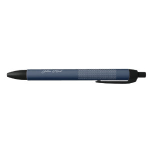 Custom Name and Text Chic Black Ink Pen