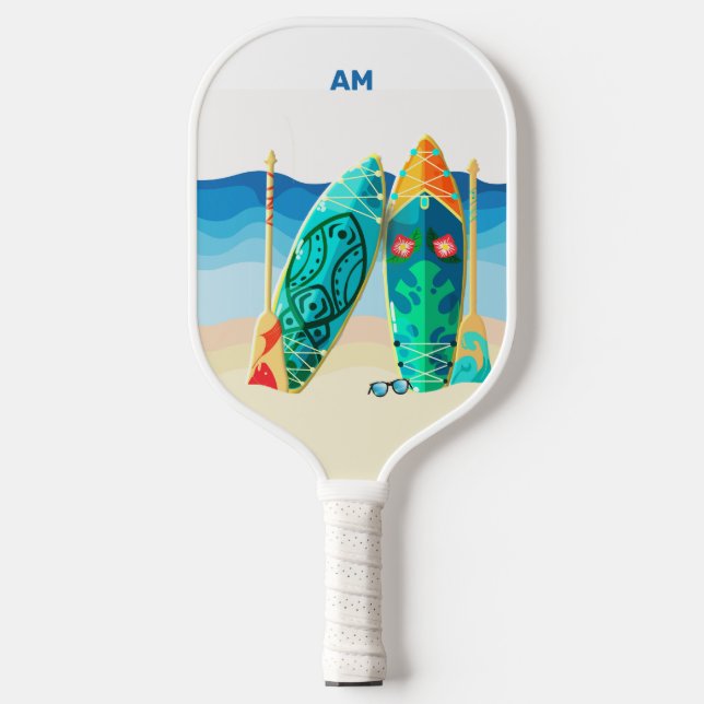 Custom Name and Text Chic Pickleball Paddle (Front)