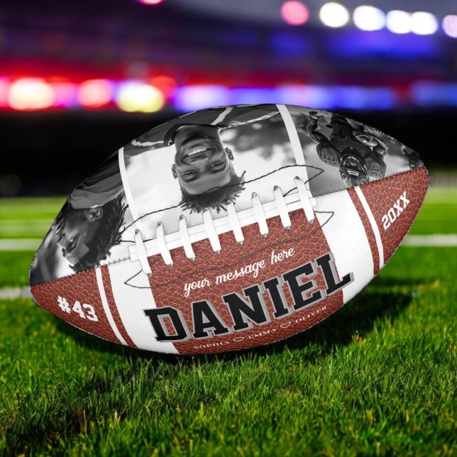 Custom Name and Text Photo Keepsake Gift American Football (Creator Uploaded)