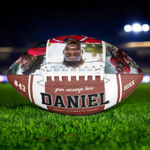 Custom Name and Text Photo Keepsake Gift American Football