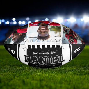 Custom Name and Text Photo Keepsake Gift American Football
