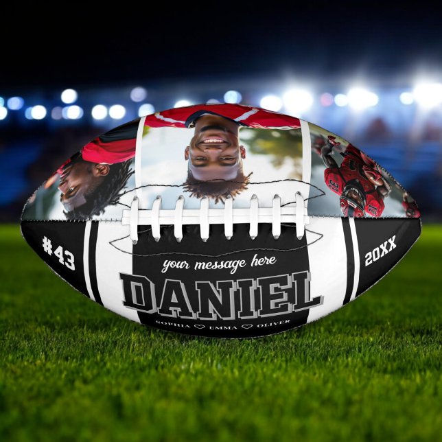 Custom Name and Text Photo Keepsake Gift American Football (Creator Uploaded)