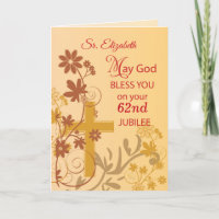 Custom Name and Year, 62nd Jubilee Anniversary Nun