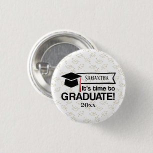 Custom Name and Year Graduation Gift 3 Cm Round Badge