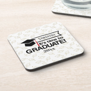 Custom Name and Year Graduation Gift Coaster