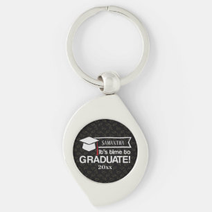 Custom Name and Year Graduation Gift Key Ring