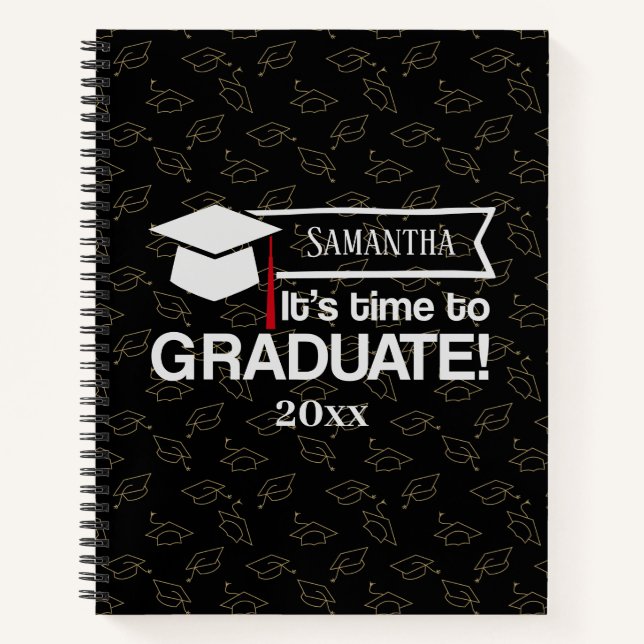 Custom Name and Year Graduation Gift Notebook (Front)