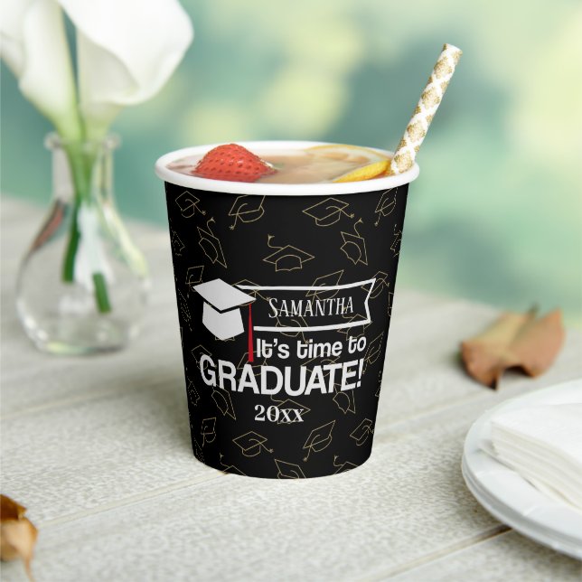 Custom Name and Year Graduation Gift Paper Cups (Insitu)