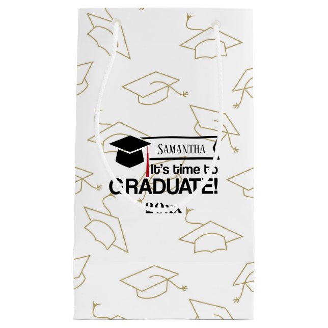 Custom Name and Year Graduation Small Gift Bag (Front)