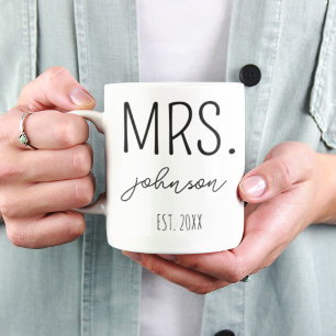 Custom Name and Year Mug – Bridal Shower, Wedding,
