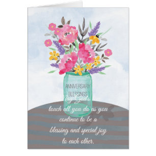 Custom Name Anniversary Blessings Jar Vase